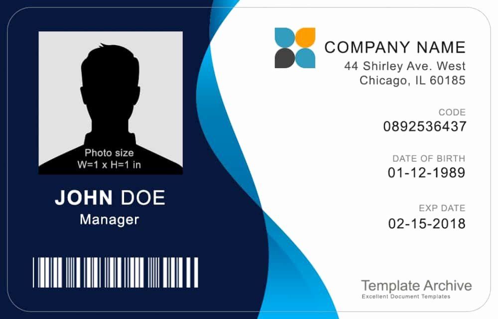 Id Card Template Word Unique 16 Id Badge & Id Card Templates Free