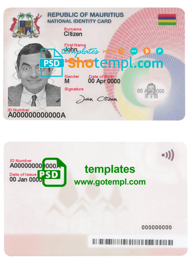 Pin on ID card templates