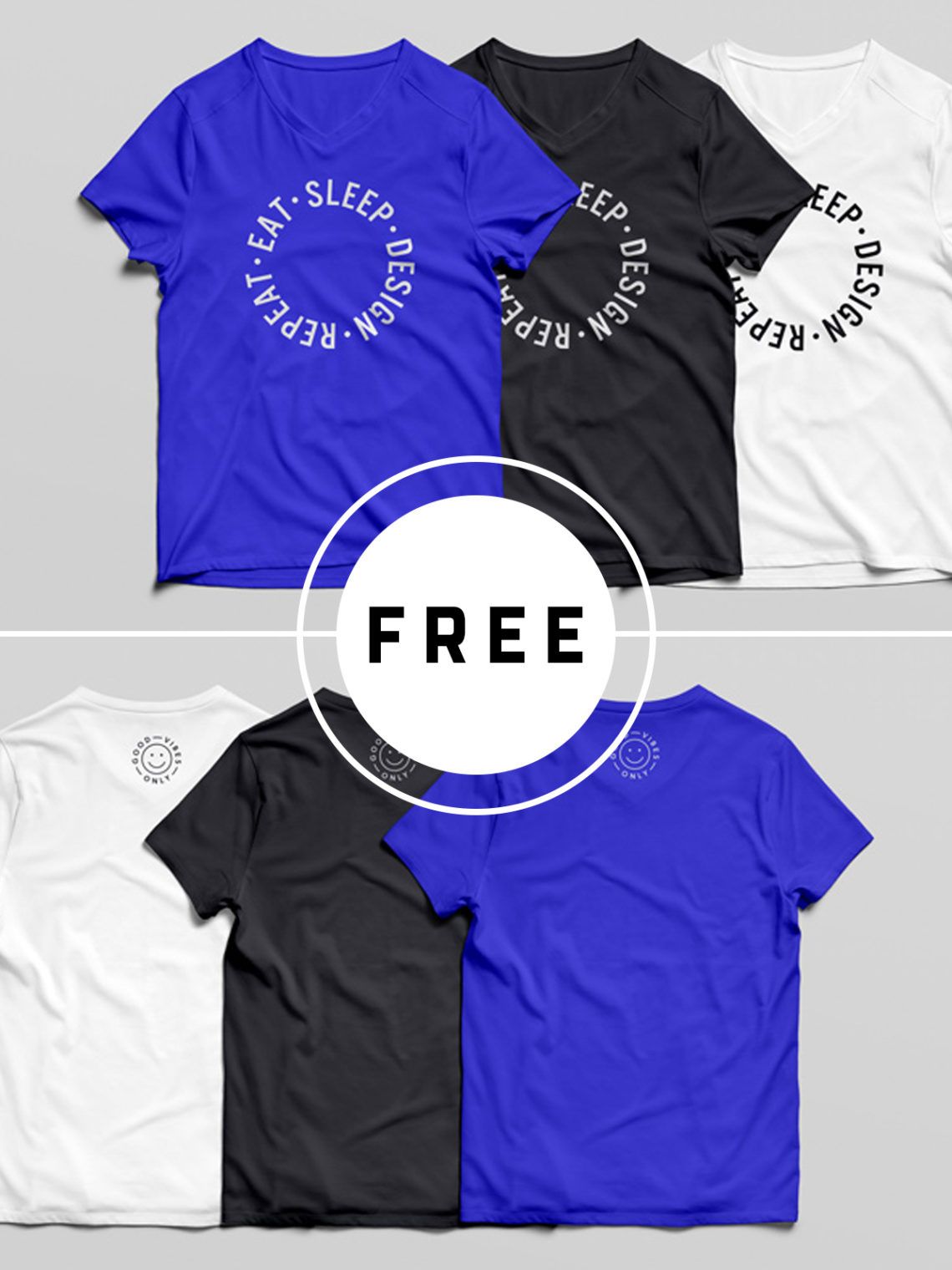 25 Multipurpose Free T-Shirt Mockups For Your Breathtaking Designs